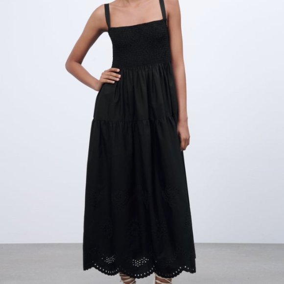 Zara Openwork Embroidered Dress NWT - Picture 1 of 8